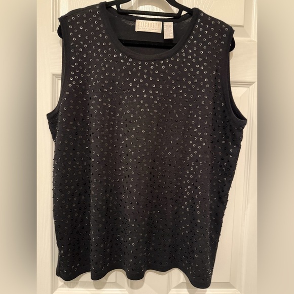 Liz Claiborne Tops - Liz Claiborne Black Tank Top with Sequin Accents
